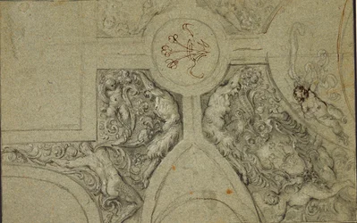 Progetto per la cornice decorativa del soffitto per il Camerino Farnese